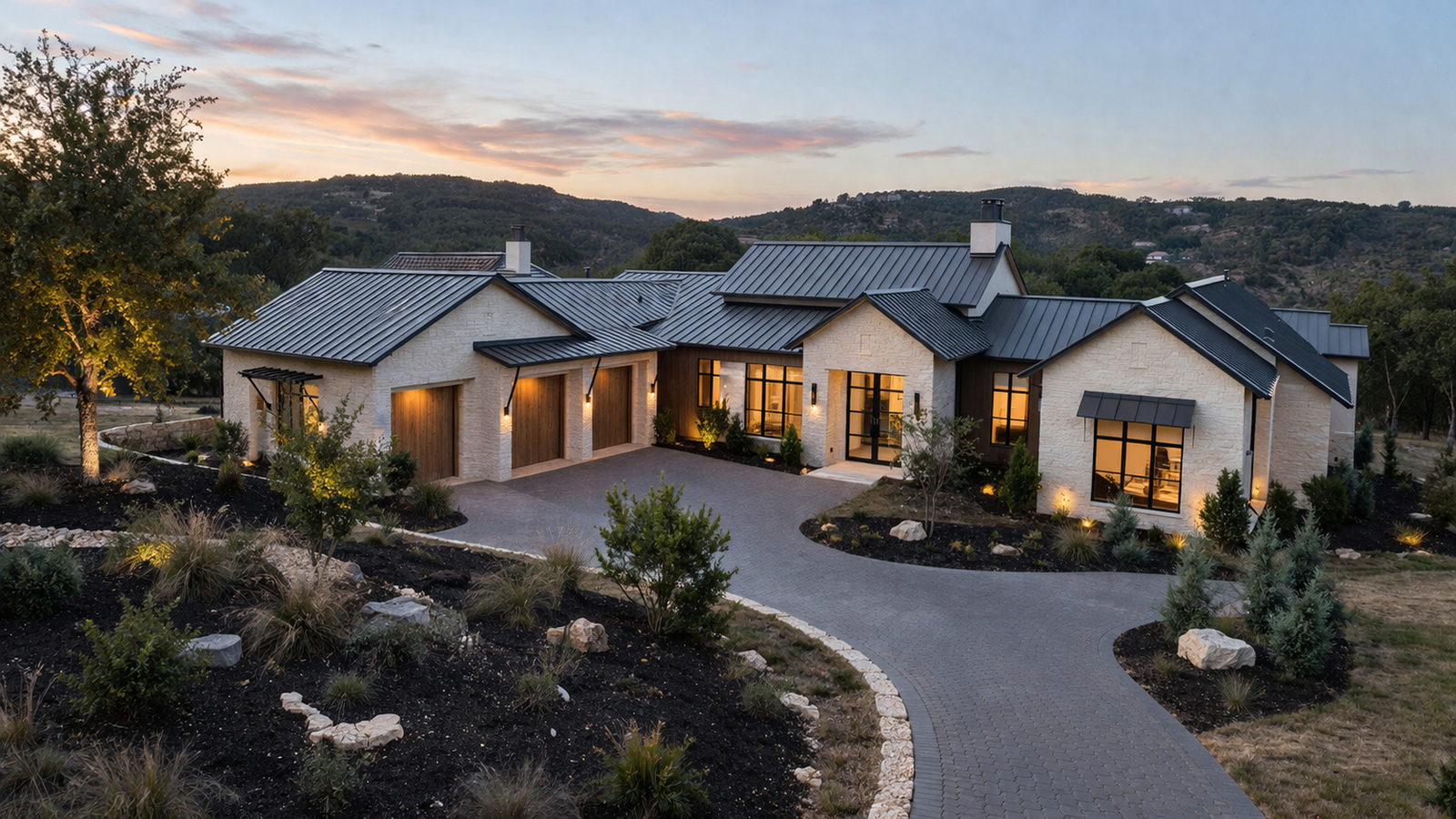 Hill Country home exterior at The Trails